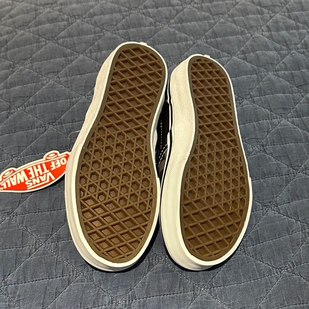 Vans Black and Gray Checkered Kids Sneakers - Picture 4 of 6